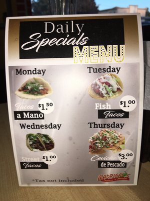 Menu photo 5 Madrigal's Chino, CA