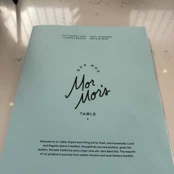 Mor Mors - Menu - Pizza Near Me - Laguna Beach, California