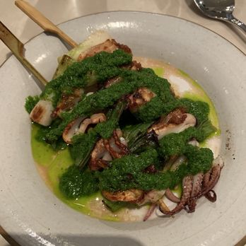 Dame - Squid and scallion skewers - Seafood Near Me - New York, New York
