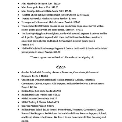 Menu photo 8 Venice Italian Kitchen Atlantic Beach, NC