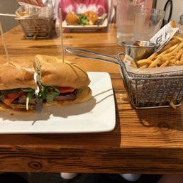 Steak Sandwich and House Fries Steak Sandwich and House Fries