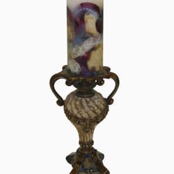 Unity Candle with 29 hour fuel cell & decorative base.