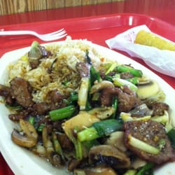 Imperial Palace Express - Yummy Mongolian Beef and egg roll.