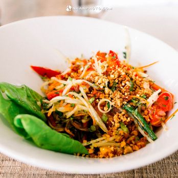 Malai Kitchen - Green Papaya Salad. A refreshing papaya salad perfect for the Texas heat!! - Thai Near Me - Dallas, Texas