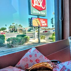 Jack in the Box - Outside sign for 2 tacos brought me in