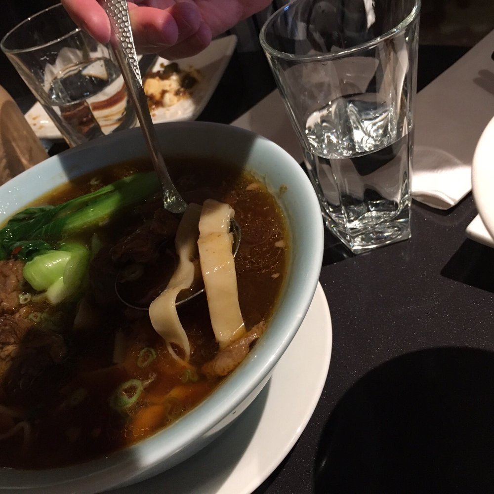 Facing East - Beef noodle soup. Noodles perfect and wide. Soup and beef excellent. Garnish! - Chinese Near Me - Bellevue, Washington Facing East - Beef noodle soup. Noodles perfect and wide. Soup and beef excellent. Garnish! - Chinese Near Me - Bellevue, Washington