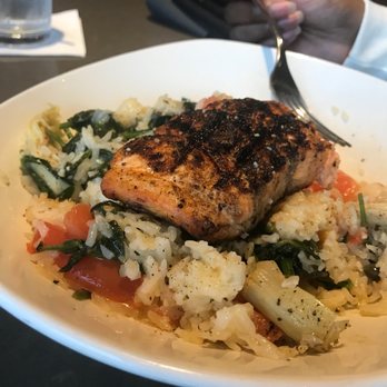 Bonefish Grill - Salmon with a jasmine rice substitute- not as creative as it could have been- good but could have been better - Seafood Near Me - Atlanta, Georgia