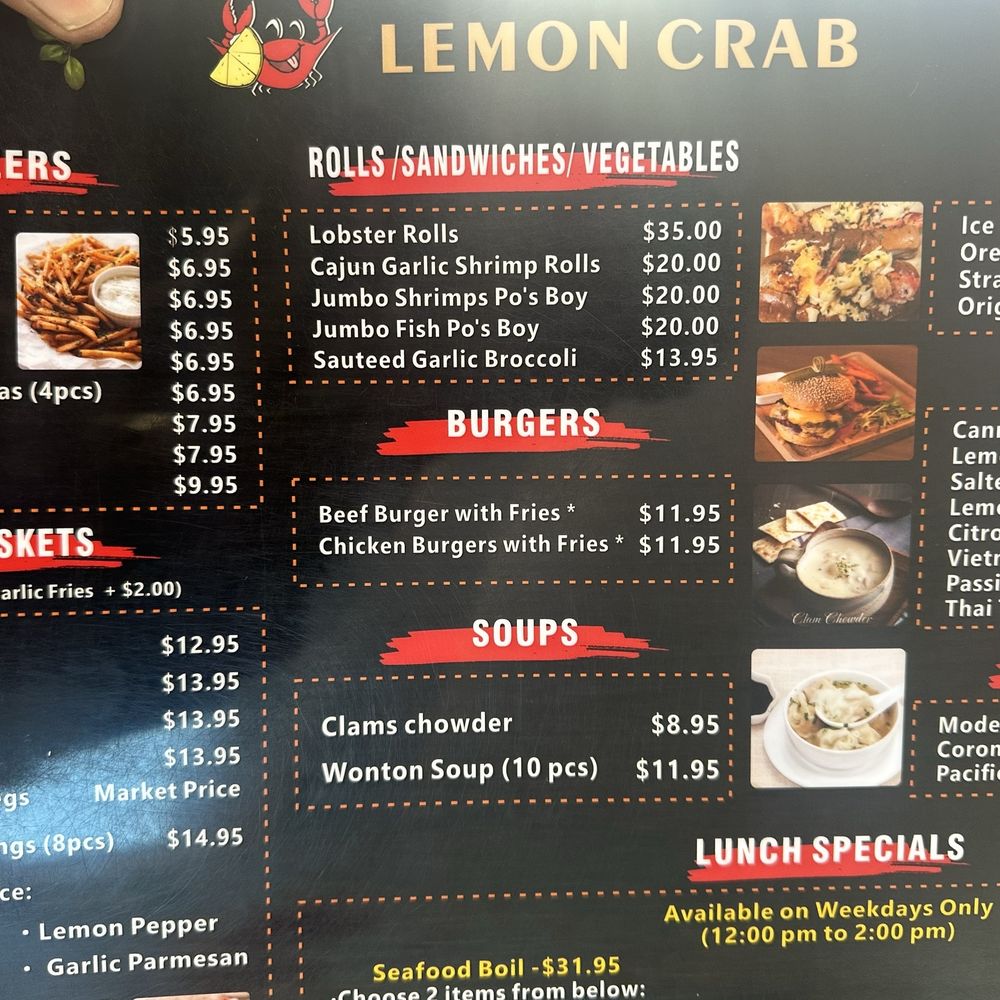 Lemon Crab - Menu - Seafood Near Me - Hayward, California Lemon Crab - Menu - Seafood Near Me - Hayward, California