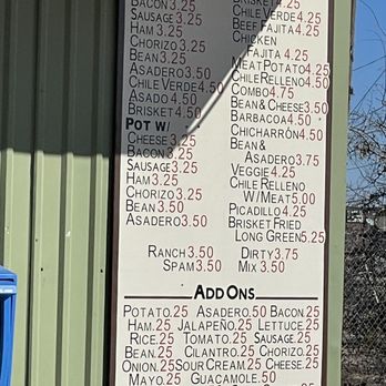 Burrito Express - a menu for burritos - Mexican Near Me - Fort Stockton, Texas