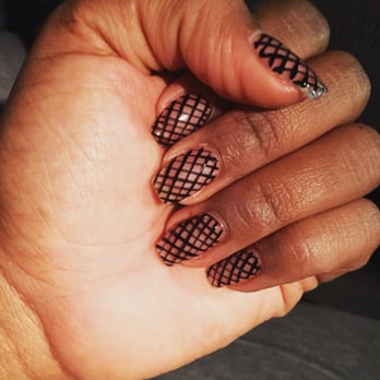 Blush Nail and Spa - Fishnet stockings nails - Nail Salons Near Me - Hollywood, Florida