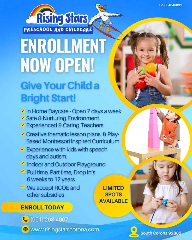Rising Stars Preschool and Childcare - childcare center in Corona, CA
