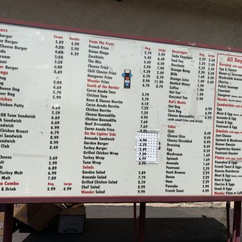 Wonder Burgers - Menu - Burgers Near Me - Pasadena, California