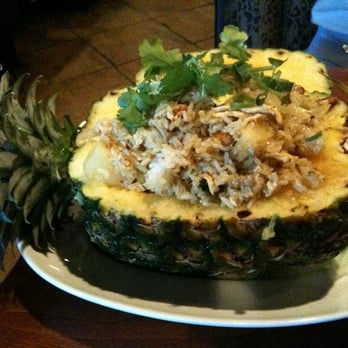 Takhrai Thai - Pineapple Fried Rice with Shrimps & Cashews - Thai Near Me - Poway, California Takhrai Thai - Pineapple Fried Rice with Shrimps & Cashews - Thai Near Me - Poway, California