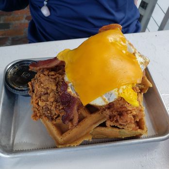 Bacon Bitch - Fried chicken & waffles.  They season their flour & meat..lol! - Breakfast & Brunch Near Me - Miami, Florida