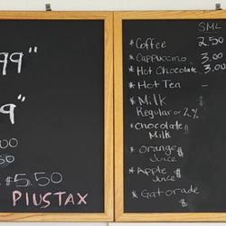Lucky Donuts House - Menu chalkboards