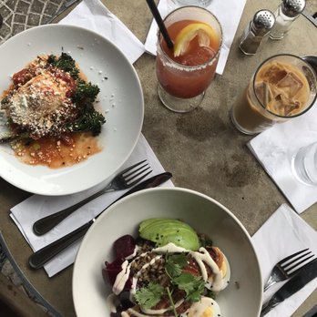 Cafe Colette - Poached egg on left and salmon on the right - New American Near Me - Brooklyn, New York