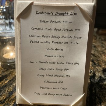 DeNatale’s - "Draught" List (that's the fancy way to spell draft) - Italian Near Me - Hudson Falls, New York