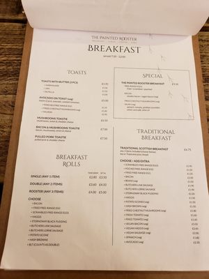 Menu photo 8 The Painted Rooster Edinburgh, EDH