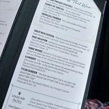 The Green Room - Cocktail menu - Cocktail Bars Near Me - Burbank, California