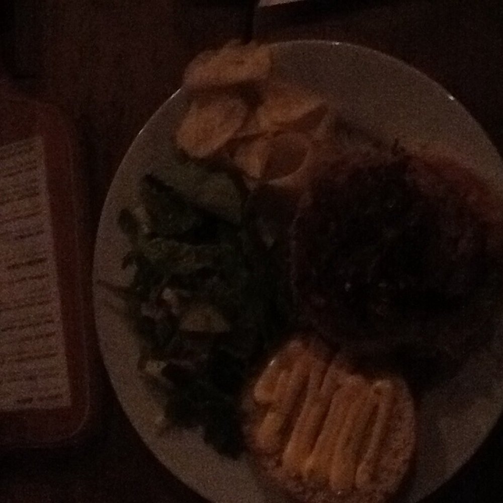Skytown - Sorry it's so dark.. My flash wasn't working.. This is a sky burger with salad - New American Near Me - Brooklyn, New York Skytown - Sorry it's so dark.. My flash wasn't working.. This is a sky burger with salad - New American Near Me - Brooklyn, New York