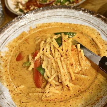 Crying Thaiger - Red Curry with Salmon - Thai Near Me - Malden, Massachusetts