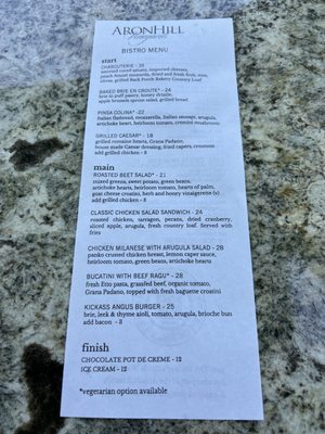Menu photo 4 AronHill Vineyards Templeton, CA Menu photo 4 AronHill Vineyards Templeton, CA