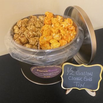 Popcorn Heaven-Steele Creek - Tin refill program
(1/2 gallon, 1-gallon, 2-gallon) - Popcorn Shops Near Me - Charlotte, North Carolina Popcorn Heaven-Steele Creek - Tin refill program
(1/2 gallon, 1-gallon, 2-gallon) - Popcorn Shops Near Me - Charlotte, North Carolina