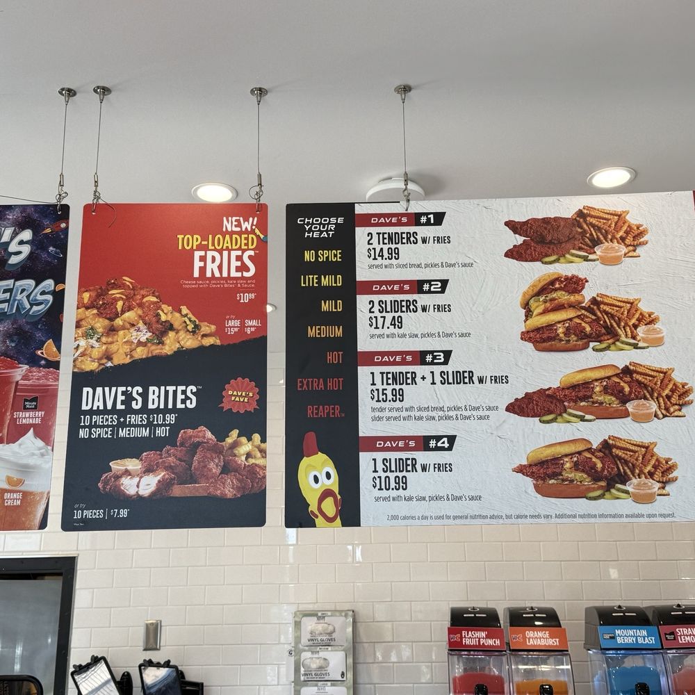 Dave's Hot Chicken - Menu - Chicken Shop Near Me - San Jose, California Dave's Hot Chicken - Menu - Chicken Shop Near Me - San Jose, California