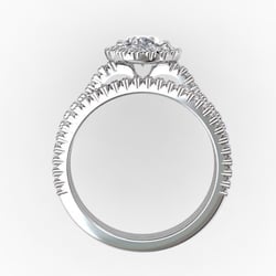 Krasner Jewelers - Lateral view (notice the geese facing each other holding the diamond!(