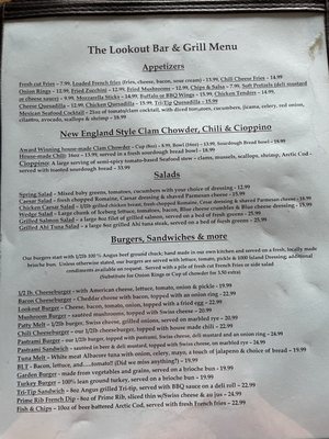 Menu photo 1 The Lookout Bar & Grill Oxnard, CA
