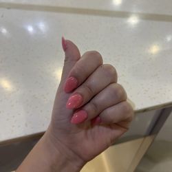 Trio Nail Lounge - Almond shape nails with tip & dip