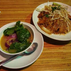 Thai Curry Soup and Tofu Pad Thai