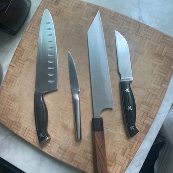 Slicey McSlicer Knife Sharpening - 4 of the 10 knives we've had sharpened this week. - Knife Sharpening Near Me Slicey McSlicer Knife Sharpening - 4 of the 10 knives we've had sharpened this week. - Knife Sharpening Near Me