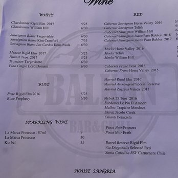 Balkan Bar and Grill - Wine menu - Bulgarian Near Me - Las Vegas, Nevada
