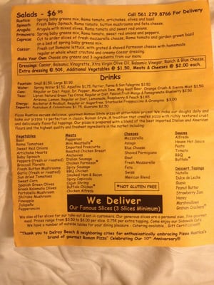 Menu photo 3 Pizza Rustica - Delray Beach Delray Beach, FL Menu photo 3 Pizza Rustica - Delray Beach Delray Beach, FL