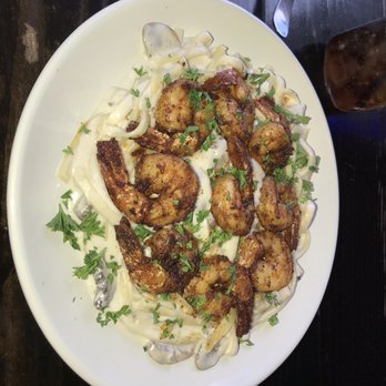 Olive Cove - Fettuccine Alfredo add Blackened Shrimp & Mushrooms - Italian Near Me - Yulee, Florida Olive Cove - Fettuccine Alfredo add Blackened Shrimp & Mushrooms - Italian Near Me - Yulee, Florida