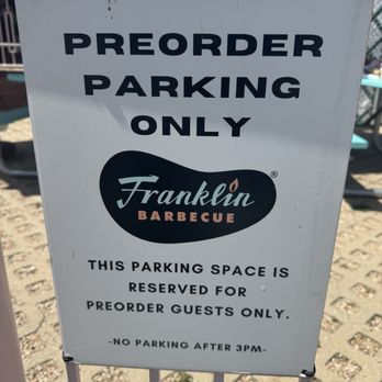 Franklin Barbecue - VIP Parking - Barbeque Near Me - Austin, Texas