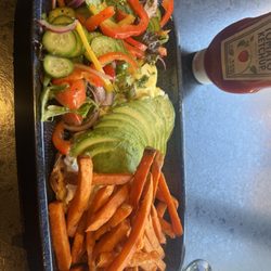 WOW Bistro - Sweet fries Avocado Eggs Benedict Greek Salad