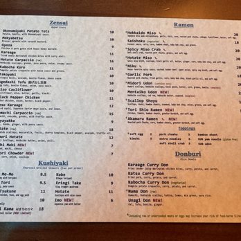 Taniku Izakaya - Menu March 2025 - Izakaya Near Me - San Francisco, California