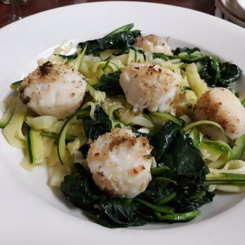 Lucky Boy Restaurant - Scallops with spinach and zucchini noodles - Greek Near Me - Lawrence, New York Lucky Boy Restaurant - Scallops with spinach and zucchini noodles - Greek Near Me - Lawrence, New York