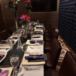 Place settings for a birthday dinner!