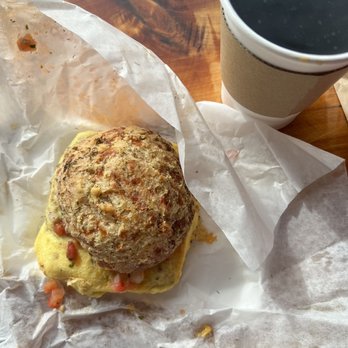 The Phoenix Bakery Market Cafe - Southwestern chorizo on cheddar rosemary biscuit. - Bakeries Near Me - Pittsboro, North Carolina The Phoenix Bakery Market Cafe - Southwestern chorizo on cheddar rosemary biscuit. - Bakeries Near Me - Pittsboro, North Carolina