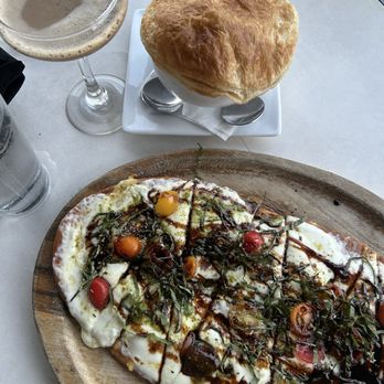 Chez Fabien - french onion soup and caprese bread - French Near Me - Grapevine, Texas