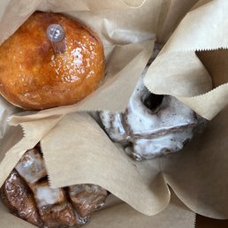 I ordered 3 doughnuts. Pumpkin crème brûlée, apple fritter and chocolate old fashioned glazed. I ordered 3 doughnuts. Pumpkin crème brûlée, apple fritter and chocolate old fashioned glazed.