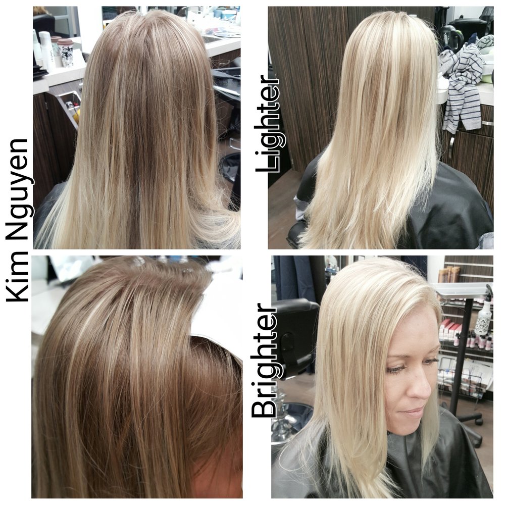 Brian Guy Studio 14 - Poor client just had her hair done a month ago. They barely lightened her. Came to me a left with sexy blonde! - Hair Stylists Near Me - Irvine, California Brian Guy Studio 14 - Poor client just had her hair done a month ago. They barely lightened her. Came to me a left with sexy blonde! - Hair Stylists Near Me - Irvine, California