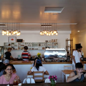 Cafe Maji - Cute interior design. Digging the mason jar light fixtures. - Coffee & Tea Near Me - Artesia, California