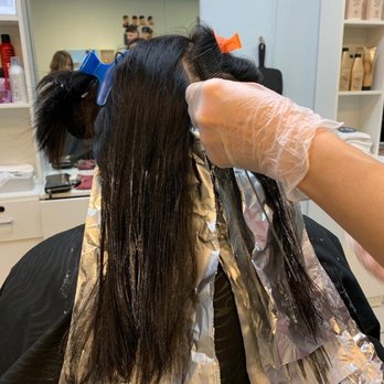 9 Cuts Salon - Thick Asian black hair. Before - Hair Salons Near Me - Seattle, Washington