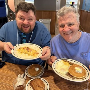 IHOP - My brother with the Ham and cheese omelette and my brother Bill with the Pork Sausage Links and fried eggs with pancakes. - Breakfast & Brunch Near Me - PLANT CITY, Florida