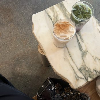 Mast Coffee - chai latte 7/10 and hibiscus matcha 6/10 - Coffee & Tea Near Me - Sacramento, California