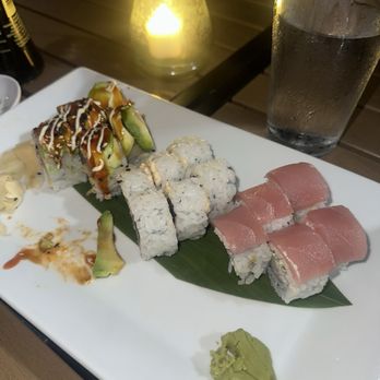 Dharma Blue - Big Papi (left), Spicy Tuna* (middle), Panhandle* (right) - Sushi Bars Near Me - Pensacola, Florida